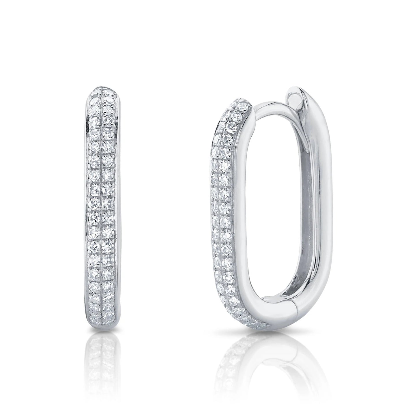 DIAMOND PAVE HUGGIE EARRINGS