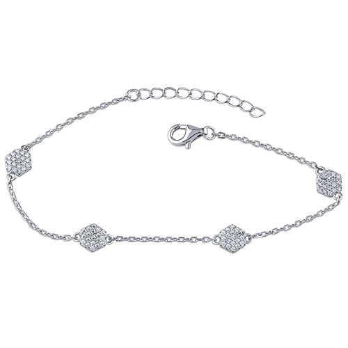 Silver Bracelet with CZ stone