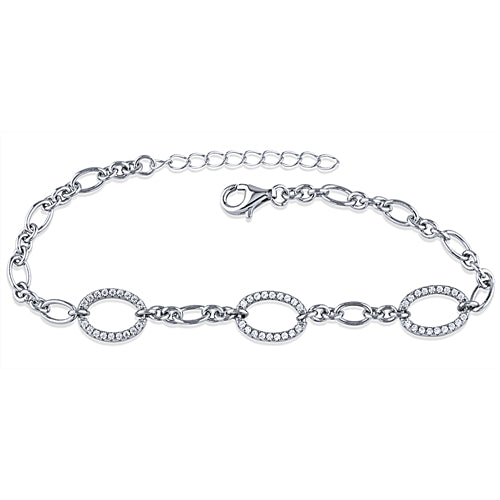 Silver Bracelet with CZ stone