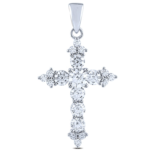 Silver CZ Cross