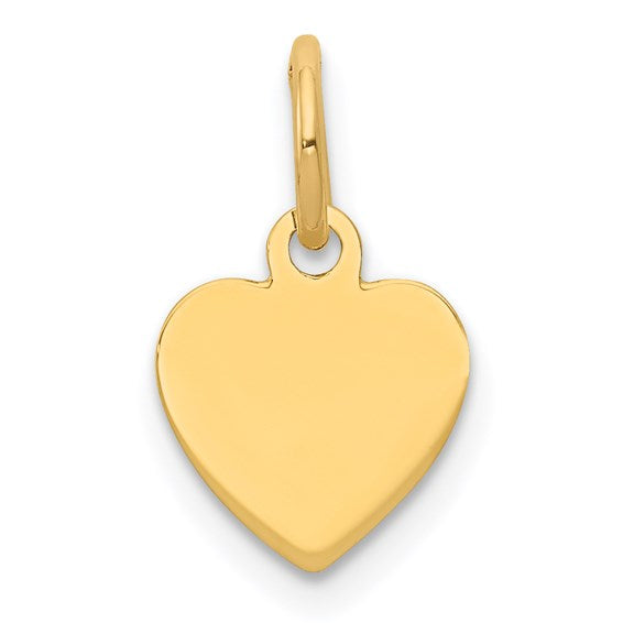 14K Yellow-White-Rose Heart Shaped Disc